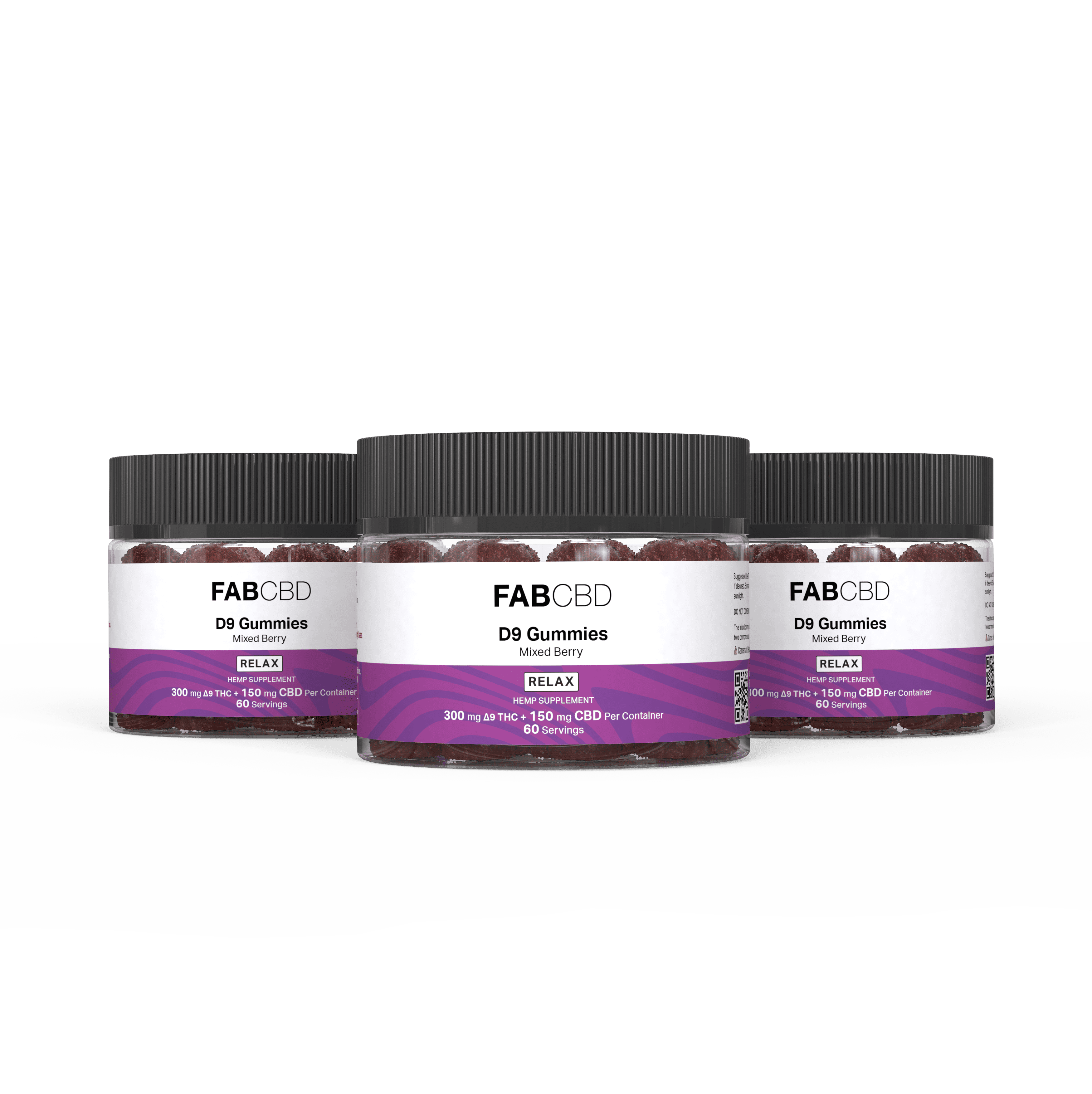 FaB GEM pack3 9個 Delta 9 Gummies Bundle Pack | 3 Pack of THC Gummies - FABCBD