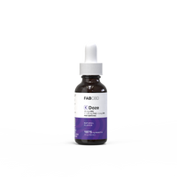 Doze THC Oil tincture 30mL amber glass bottle with white dropper and purple label.