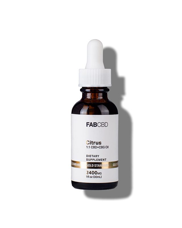 FAB Citrus CBG CBD Oil bottle