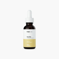 Front-facing studio shot of the CBD Oil amber dropper bottle with a white label and cap centered on a white background.